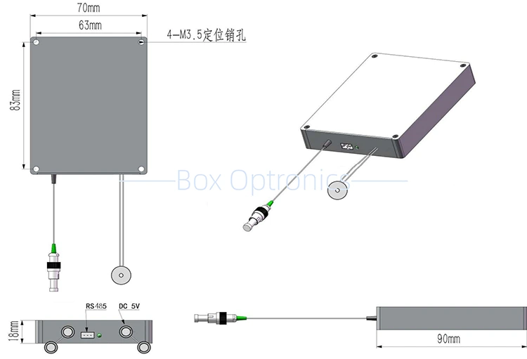 840nm 10mW 40nm SLD Broadband Light Source